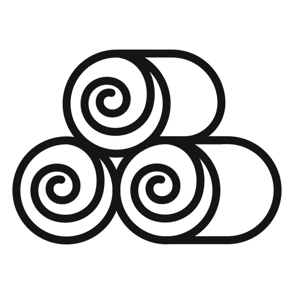 Hay bale icon mark in filled style vector