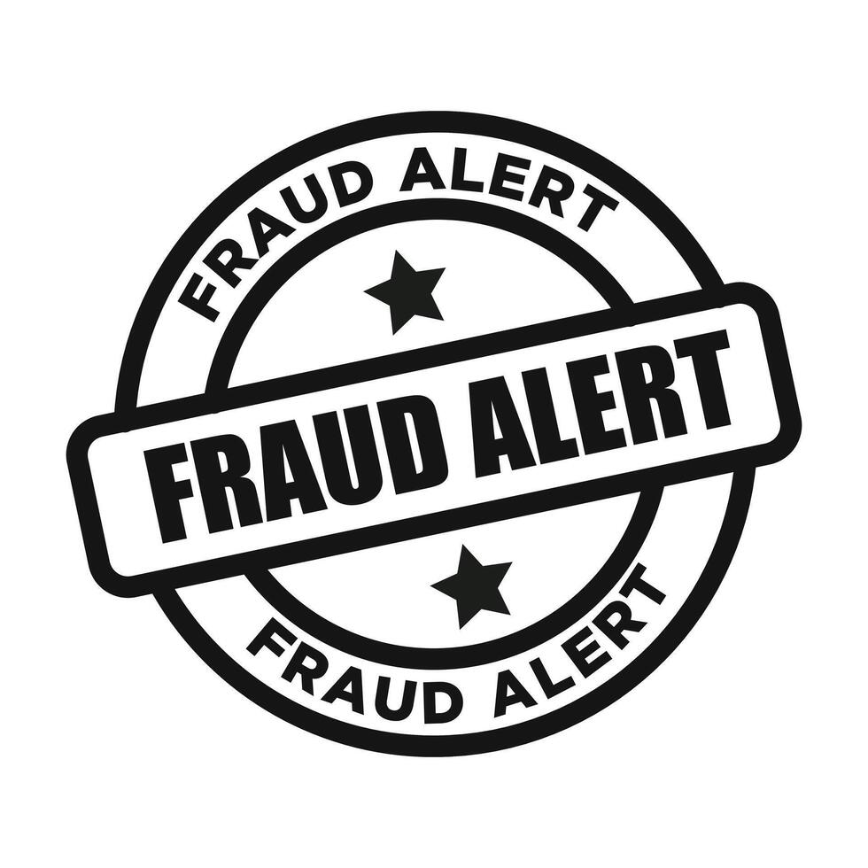 Fraud Alert icon mark in filled style vector