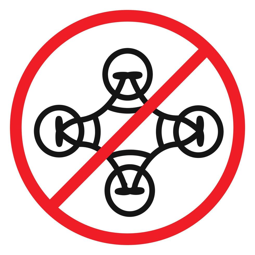 Forbidden Copter icon mark in filled style vector