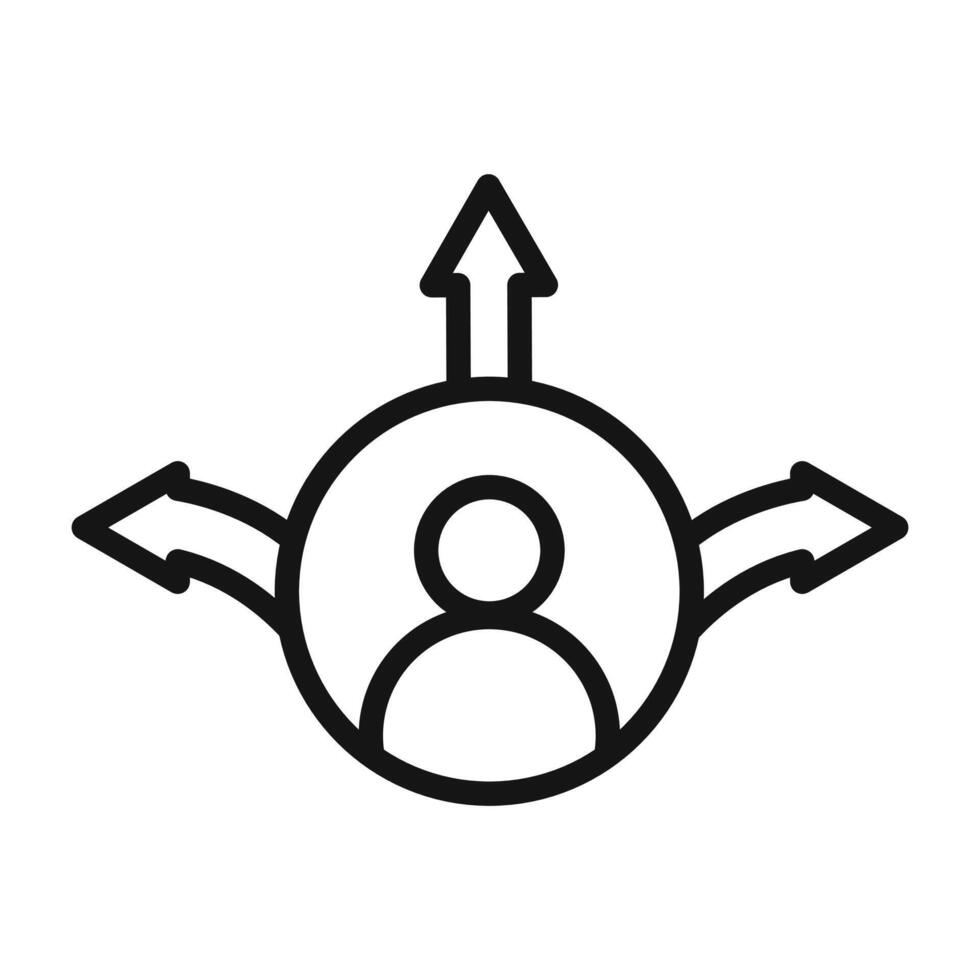 Flexibility icon mark in filled style vector