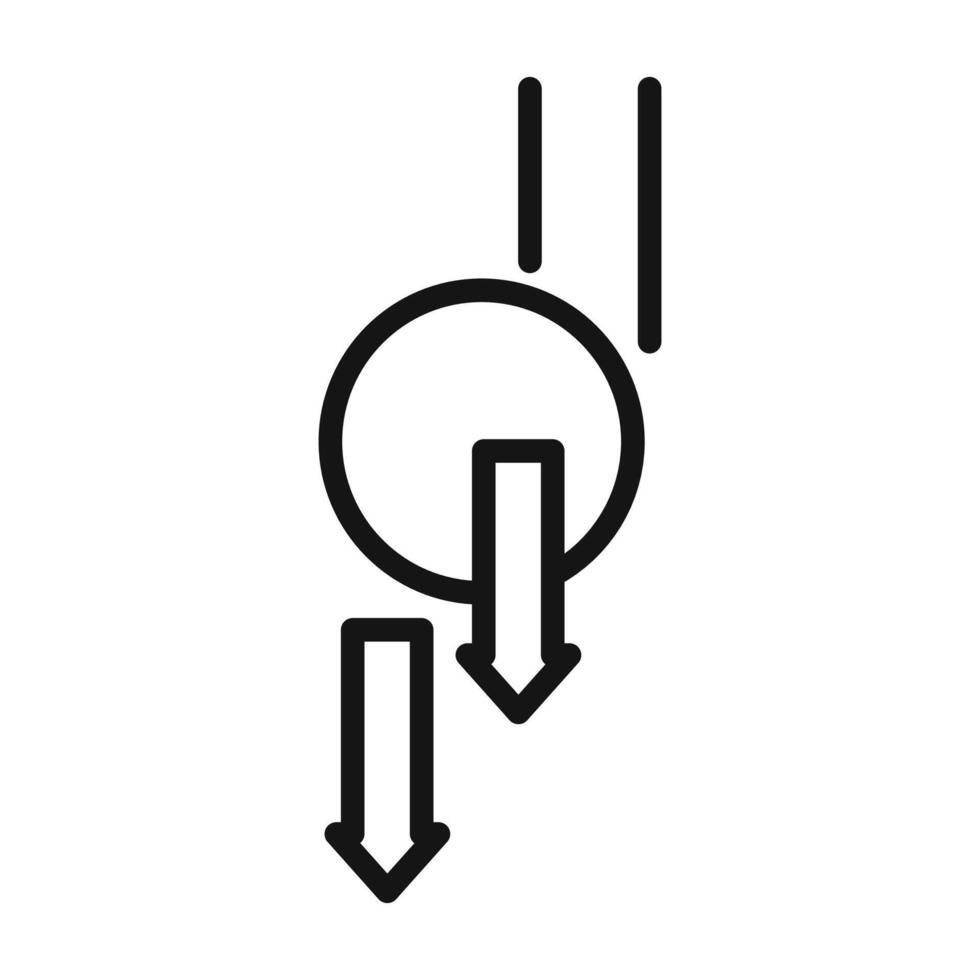 Gravity icon mark in filled style vector
