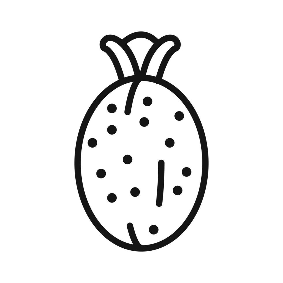 Feijoa icon mark in filled style vector