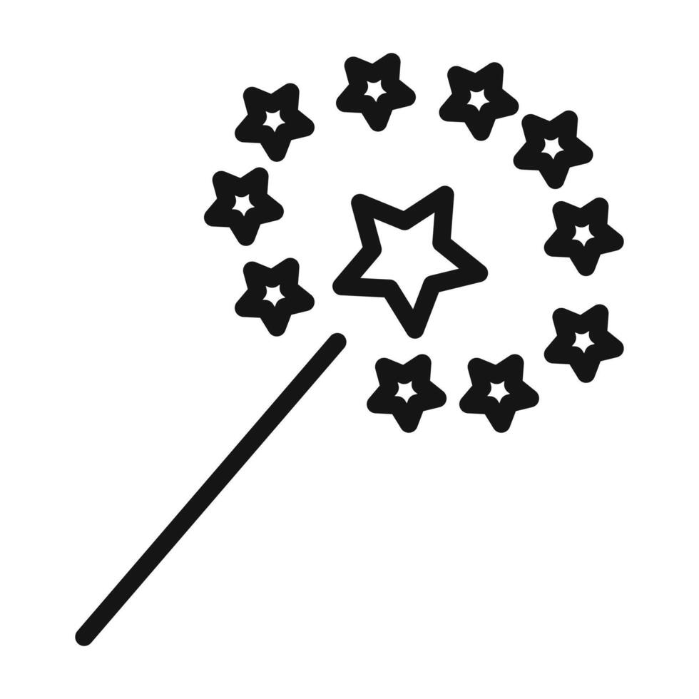 Magic wand icon vector