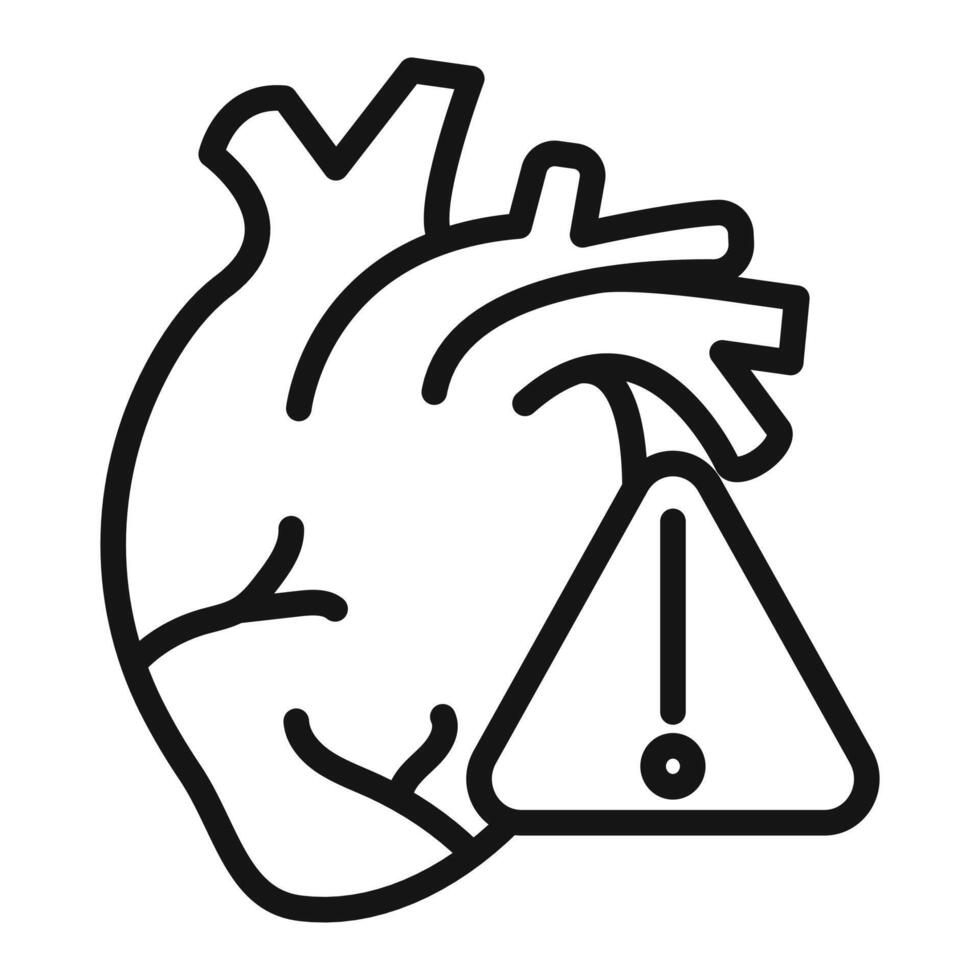 Heart risk icon vector