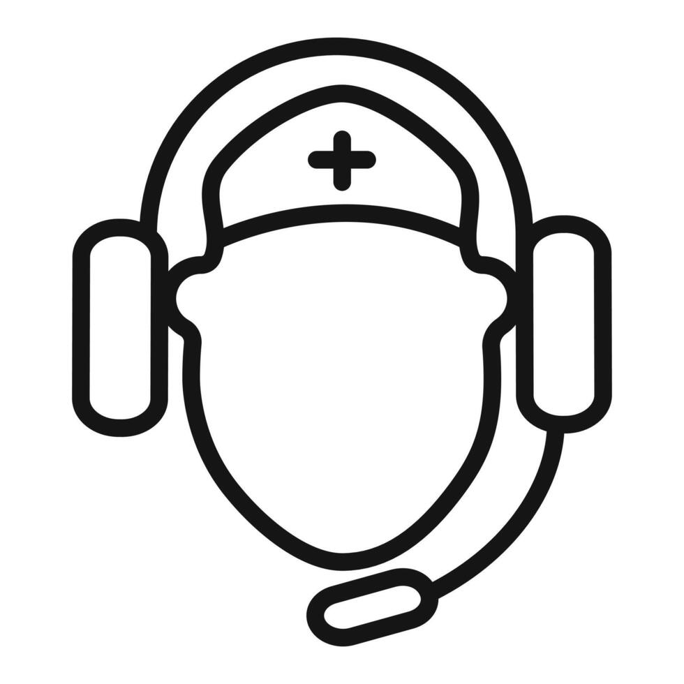 Hospital receptionist icon vector
