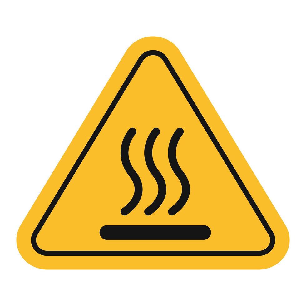 Hot surface do not touch danger sign icon vector