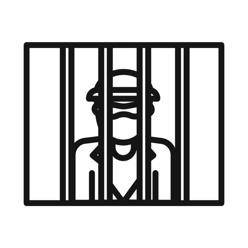 jail criminal prisioner icon vector