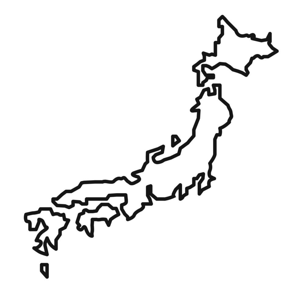 Japan map icon vector