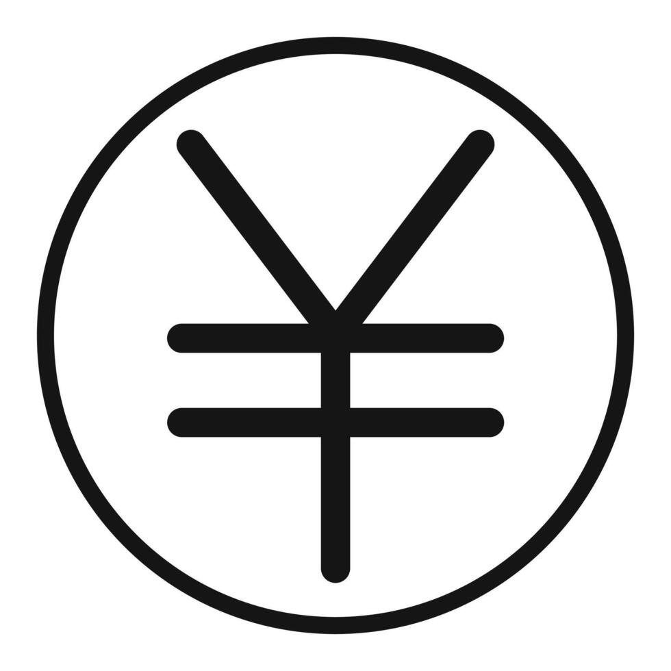 Japanese yen currency icon vector