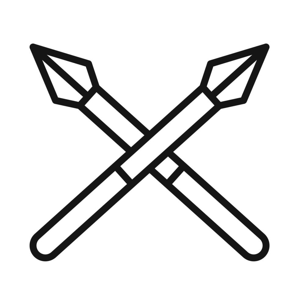 lance icon mark in filled style vector