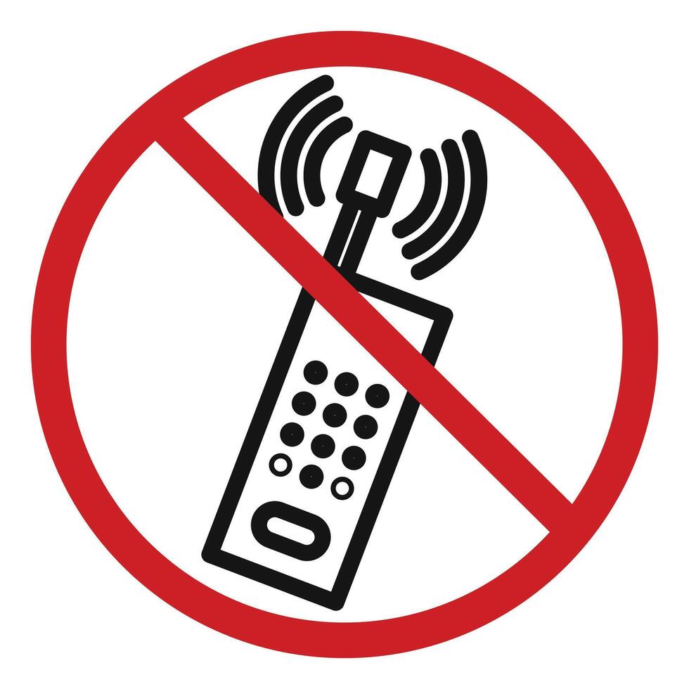 ISO 7010 No activated mobile phone icon vector