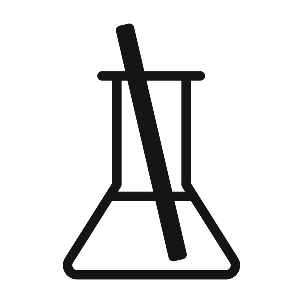 Laboratory beaker icon vector