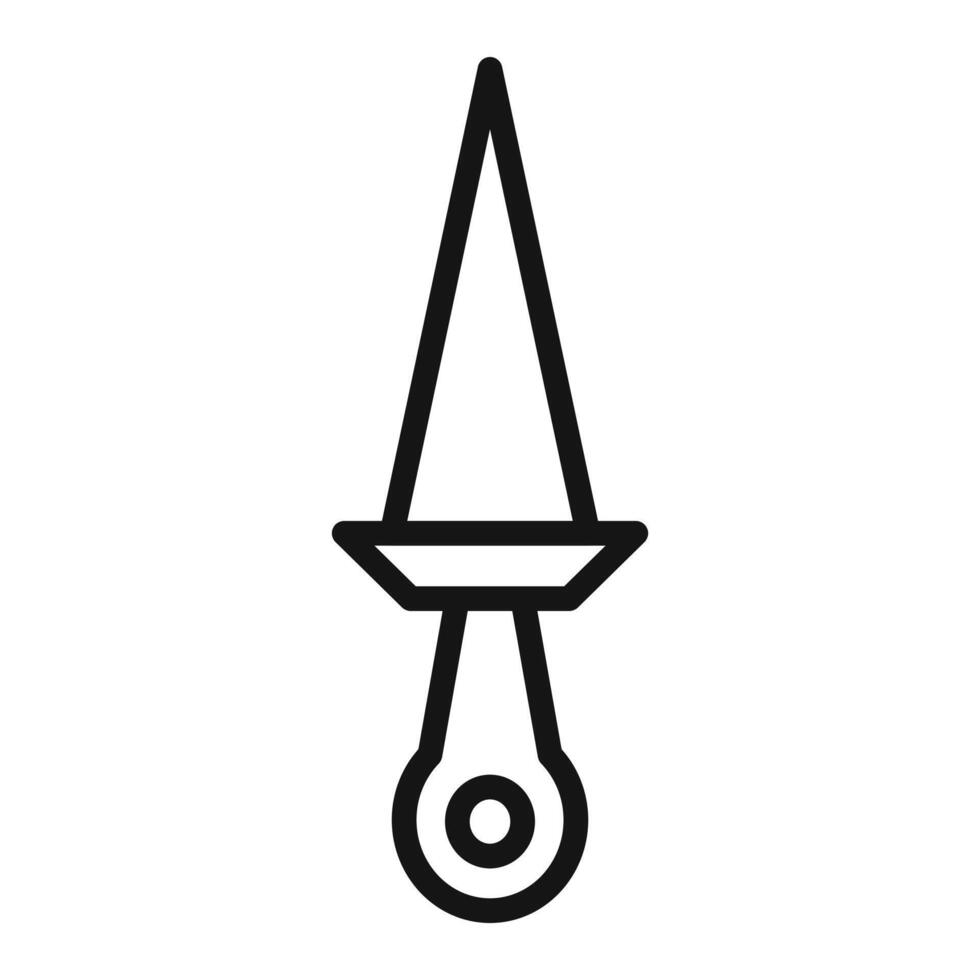 Kunai icon mark in filled style vector