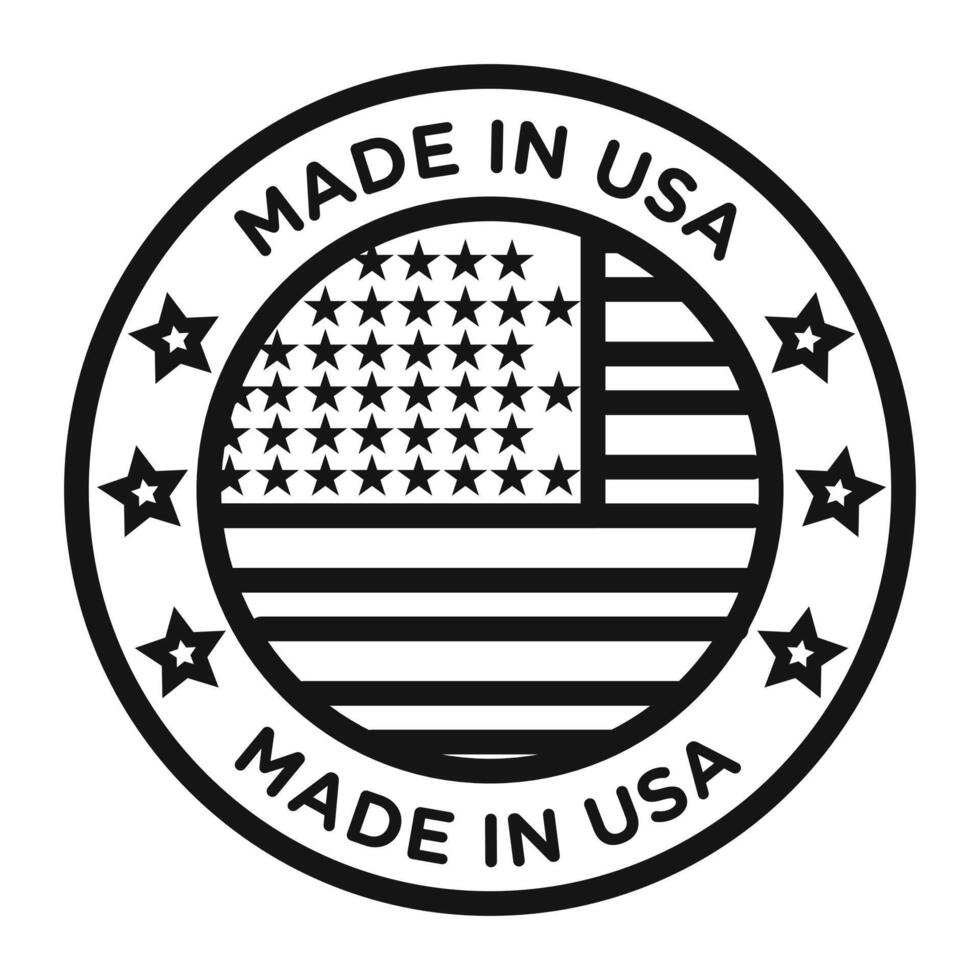 Made in usa badge icon vector
