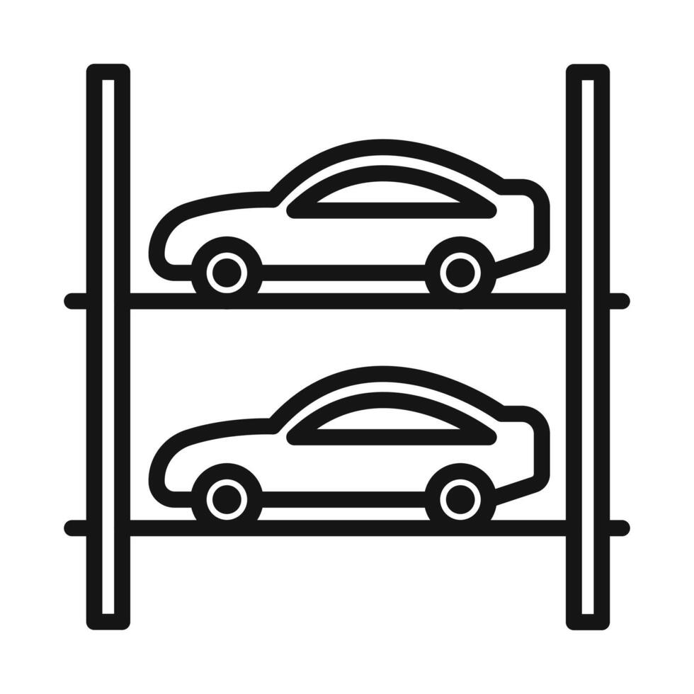 Multi Storey Parking icon mark in filled style vector