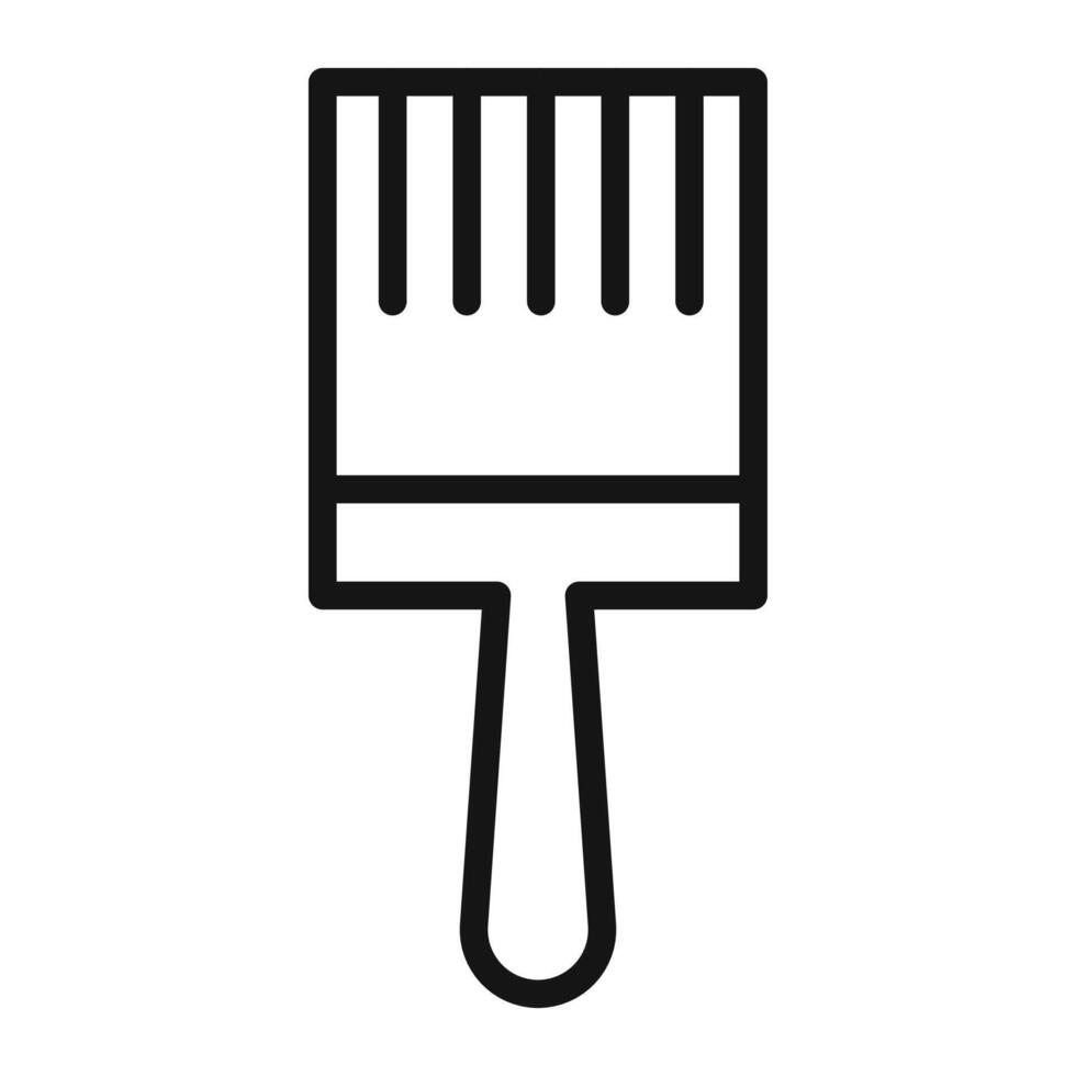 paint brush icon mark in filled style vector