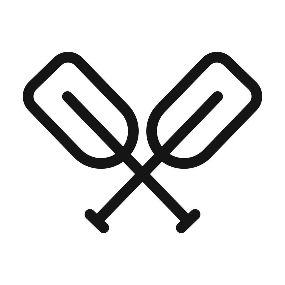 oar icon mark in filled style vector