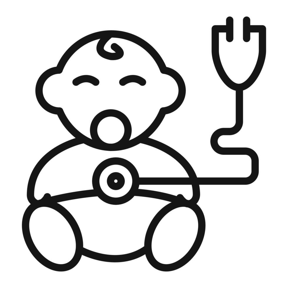Pediatrics icon mark in filled style vector