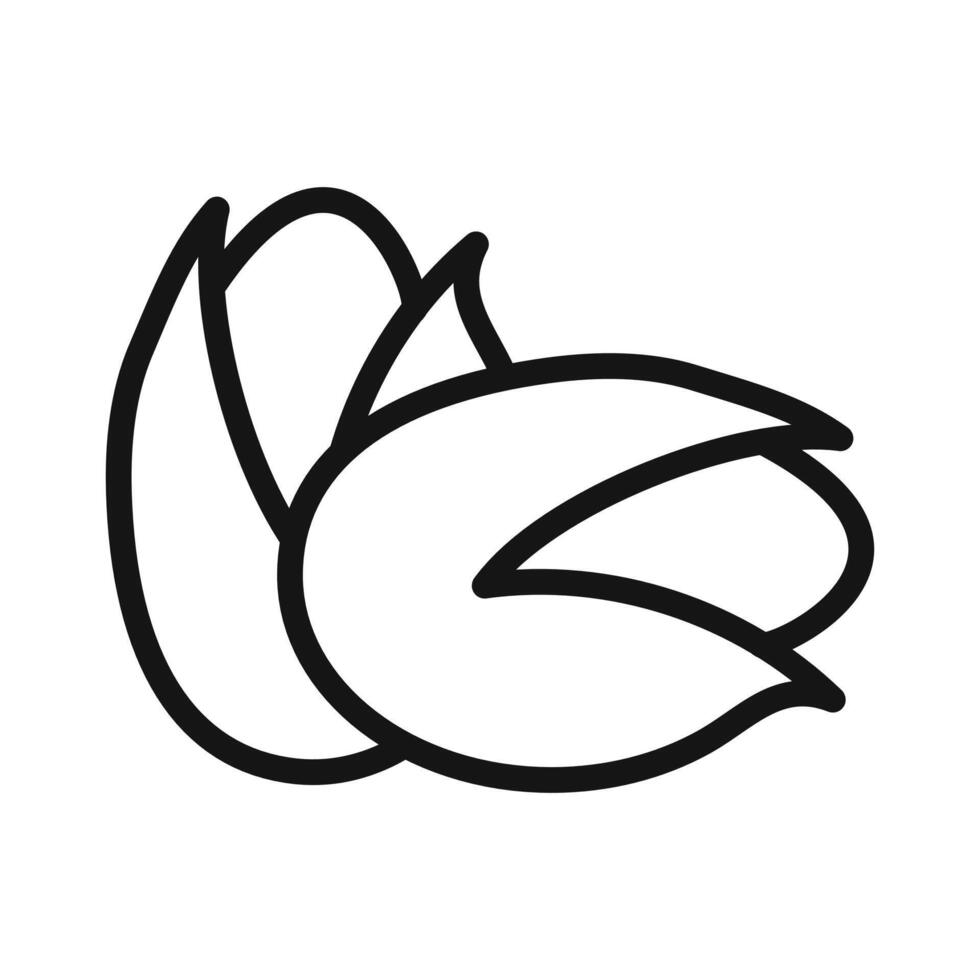 pistachio icon mark in filled style vector