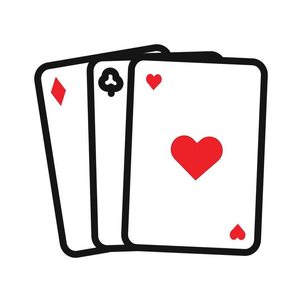 playing card icon mark in filled style vector