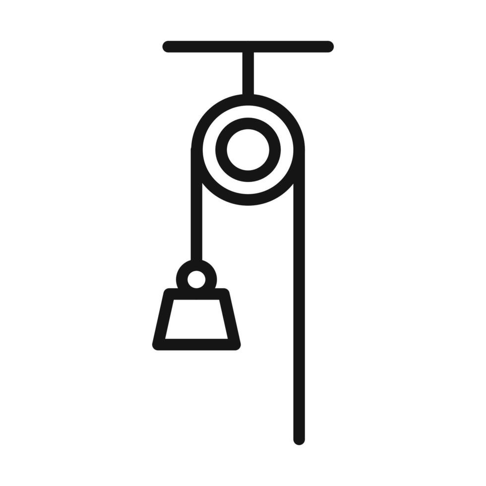 pulley icon mark in filled style vector