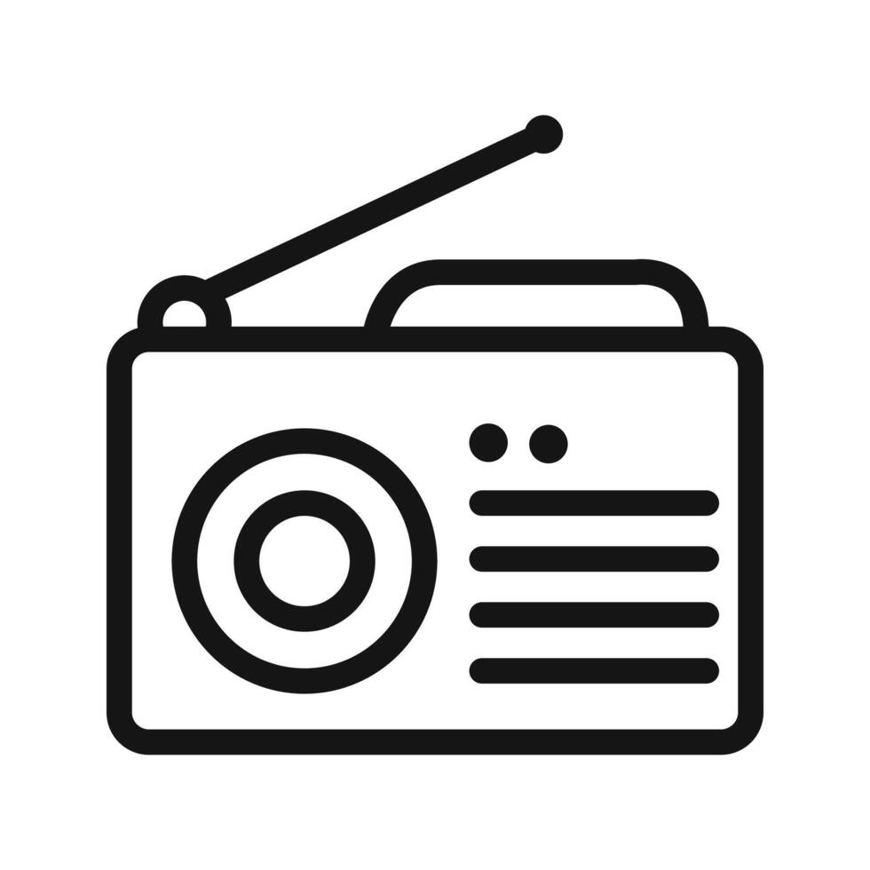 radio icon mark in filled style vector