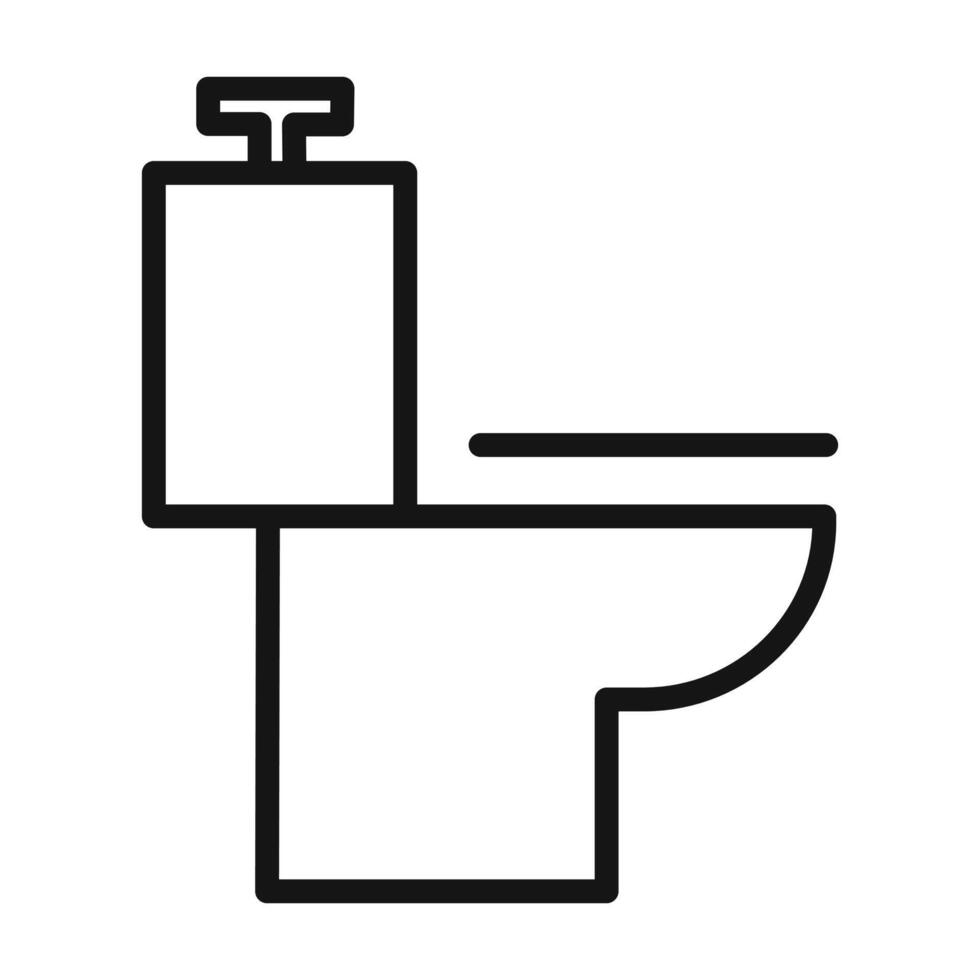 restroom toilet icon mark in filled style vector
