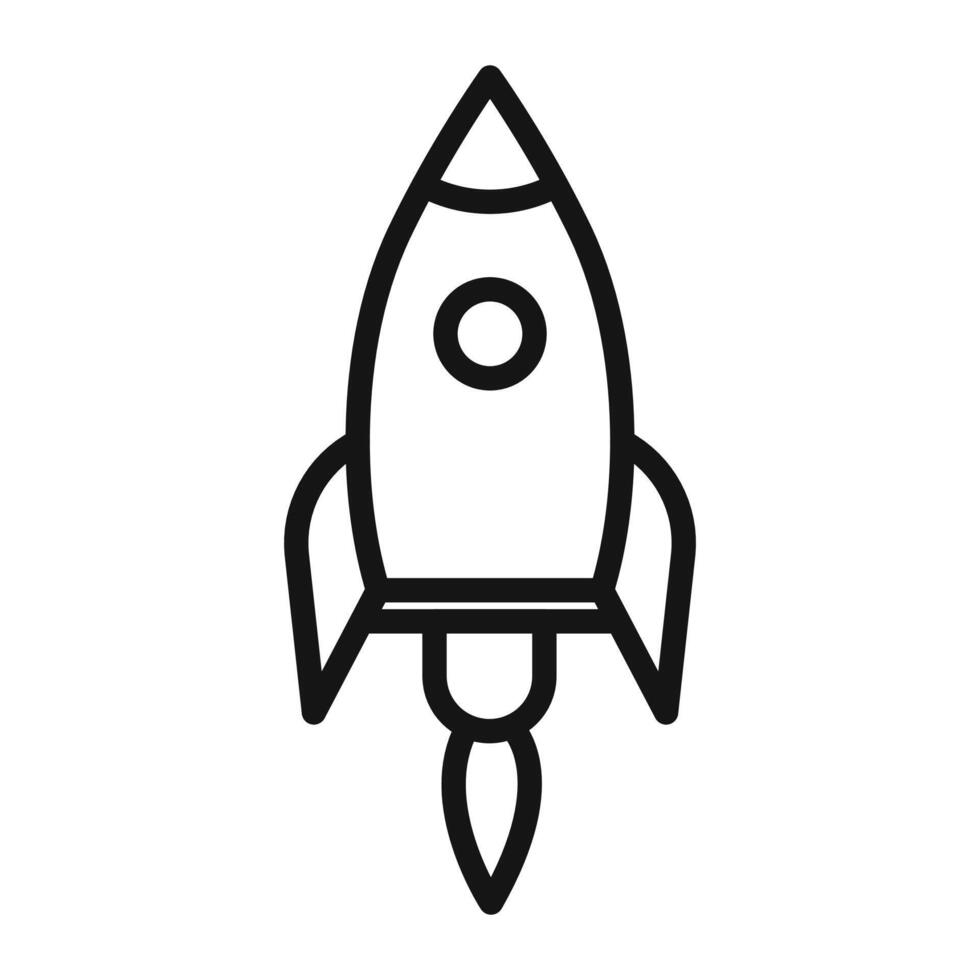 Rocket Spaceship Startup icon mark in filled style vector