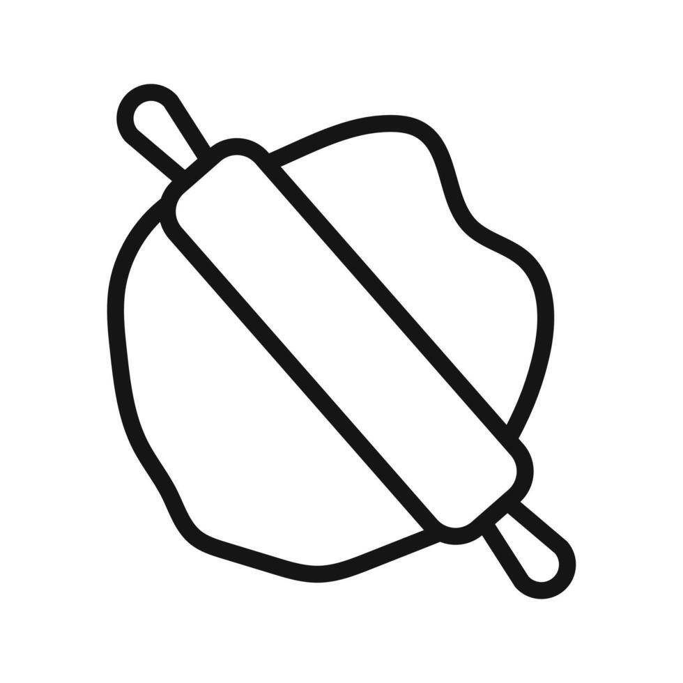 Rolling pin icon mark in filled style vector