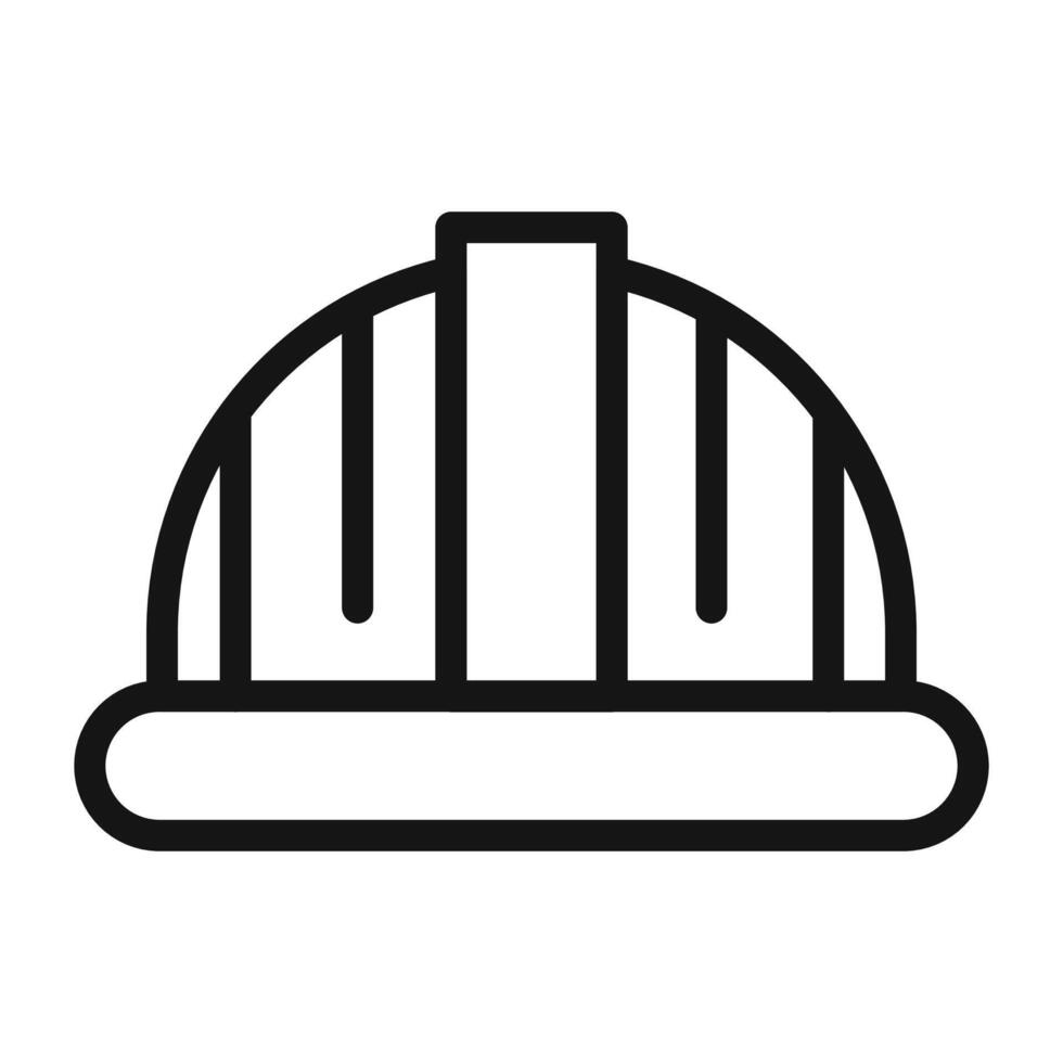 Safety helmet icon mark in filled style vector