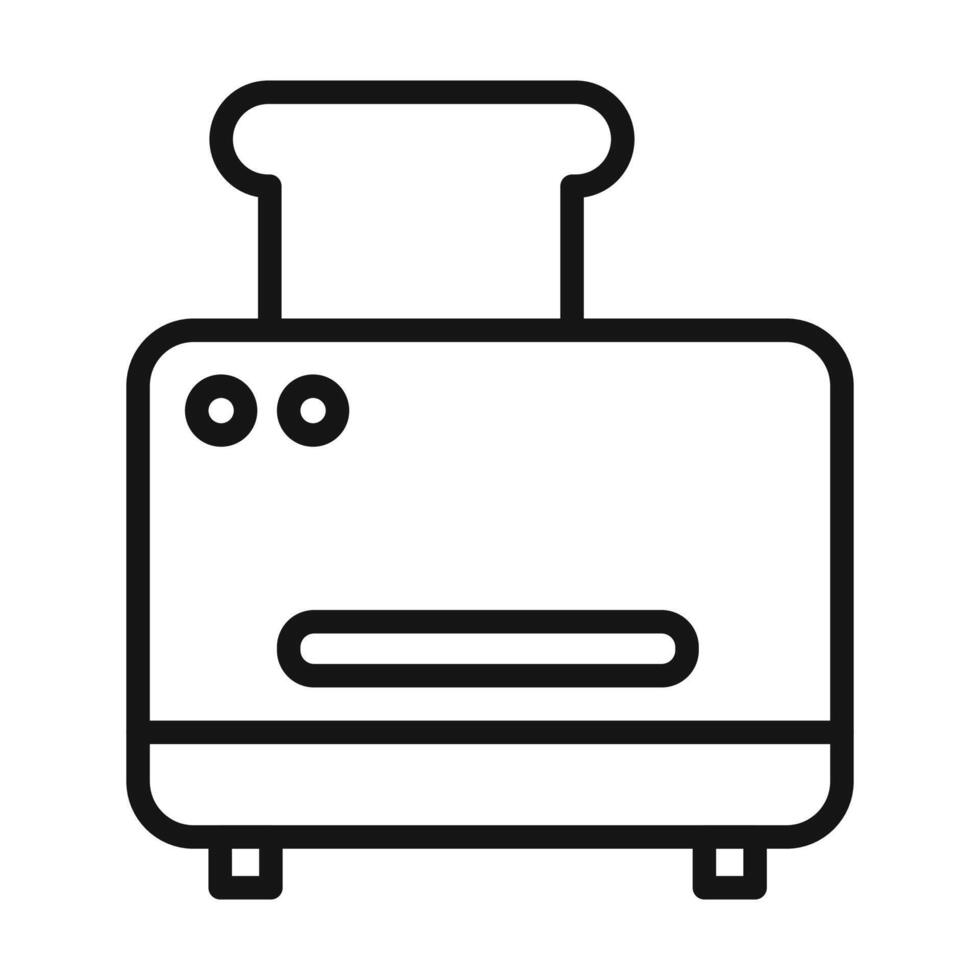 toaster icon mark in filled style vector