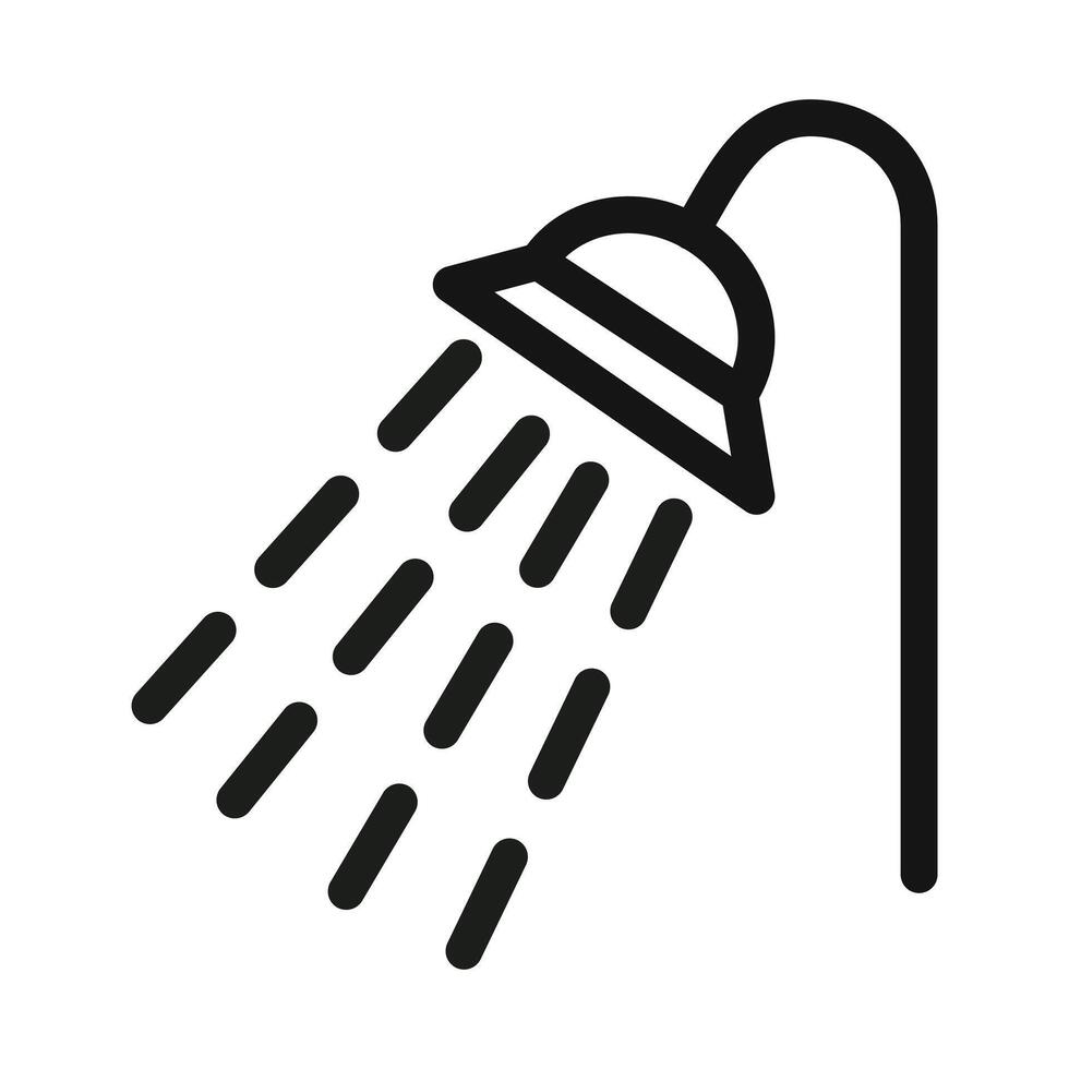 Shower icon mark in filled style vector