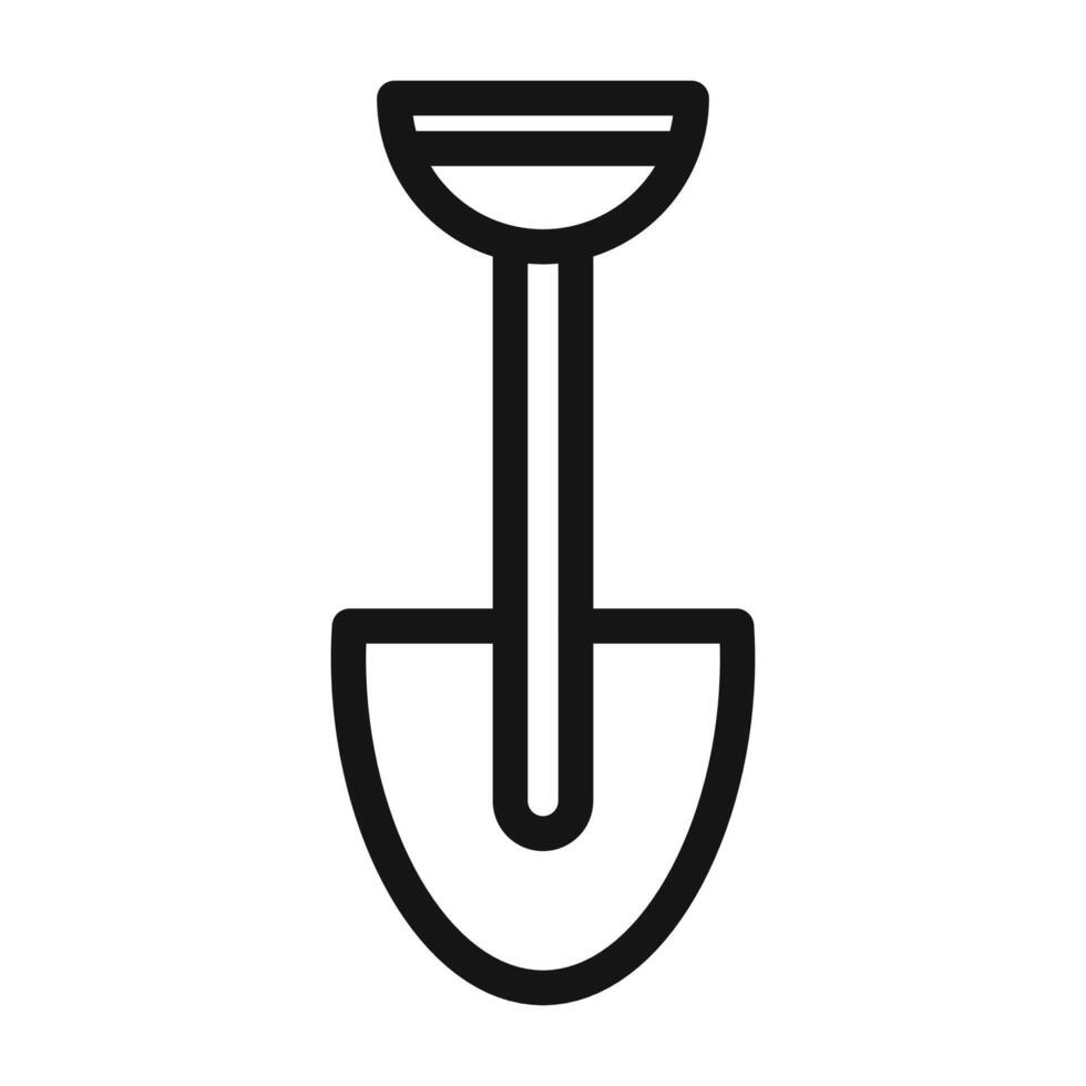 Short spade icon mark in filled style vector