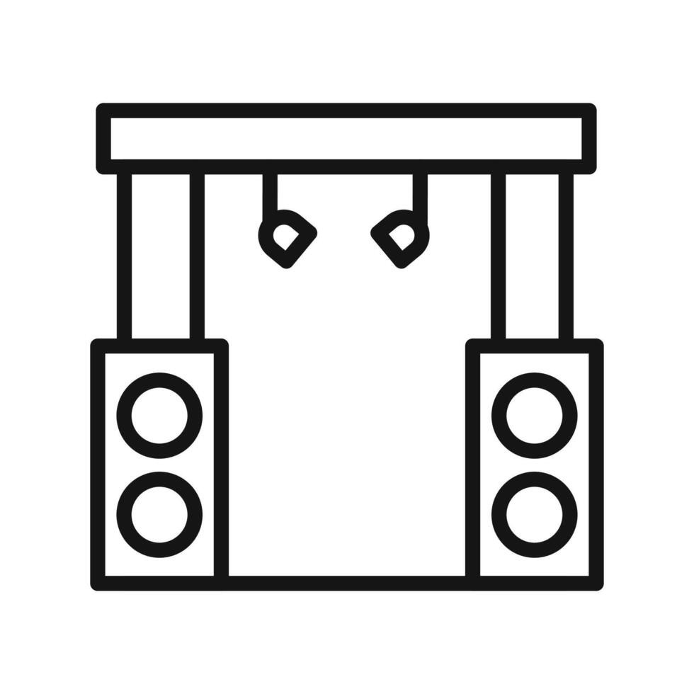 Stage icon mark in filled style vector