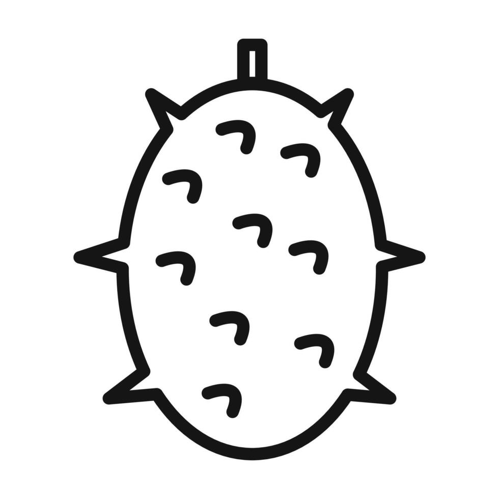 Soursop icon mark in filled style vector