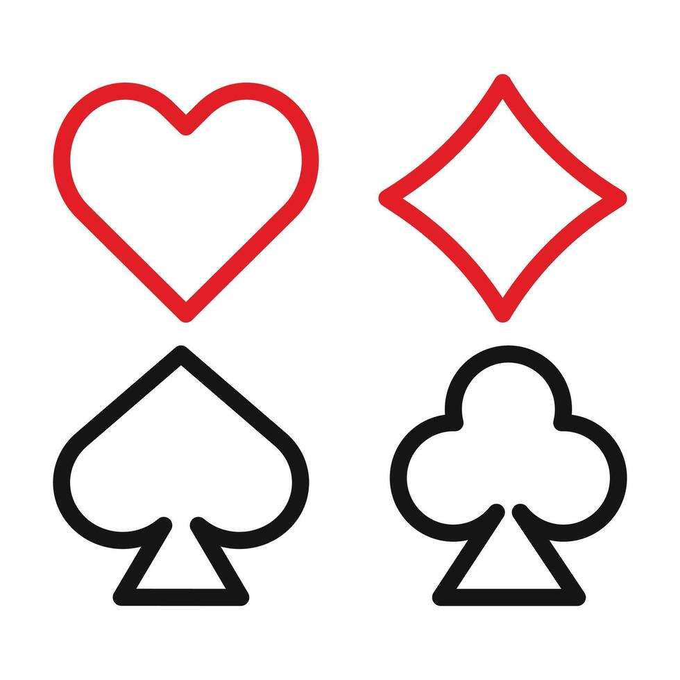 Suit playing card icon mark in filled style vector