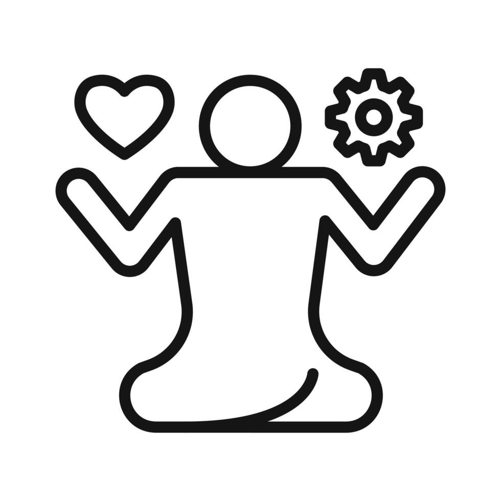 stress management icon mark in filled style vector