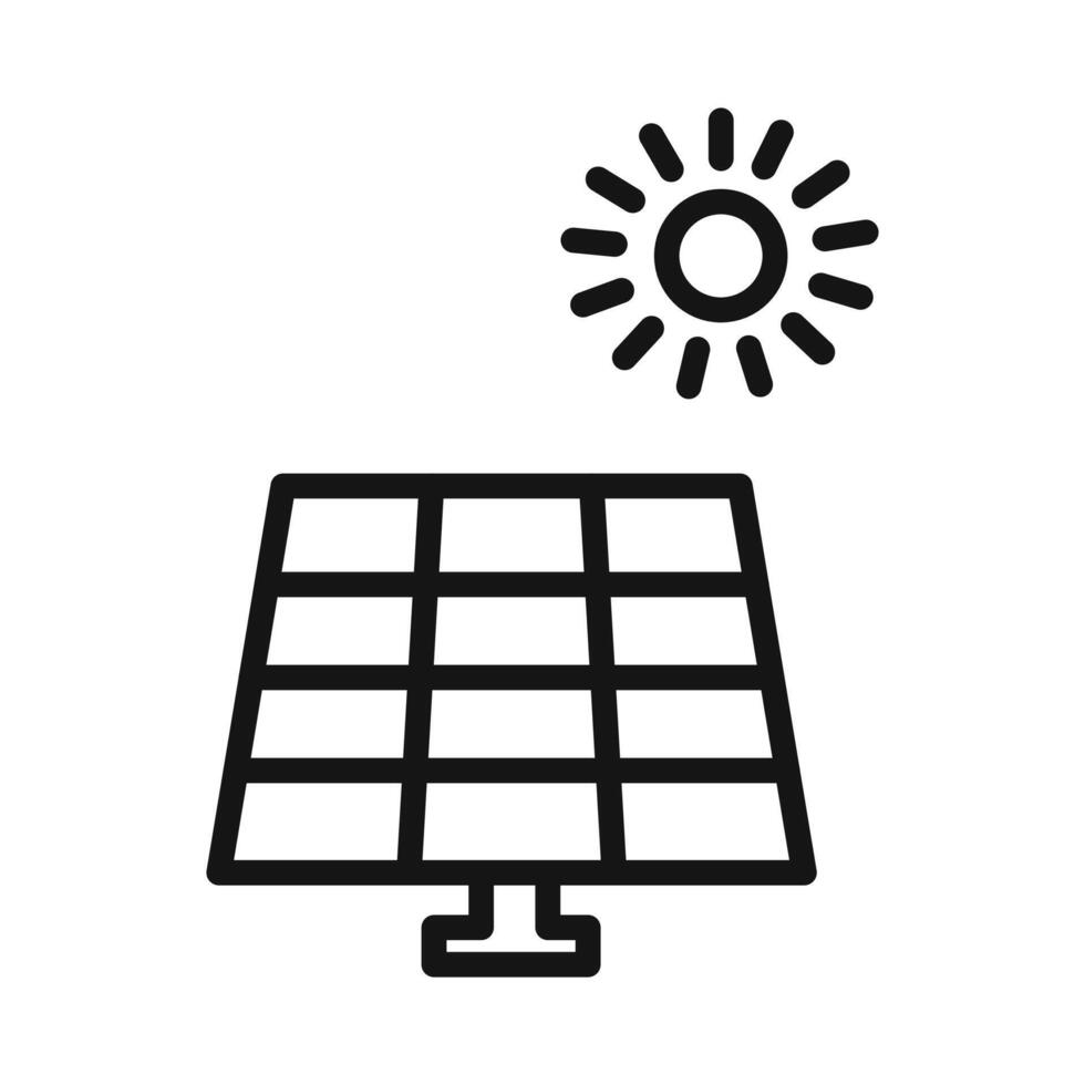Solar Energy Icon mark in filled style vector