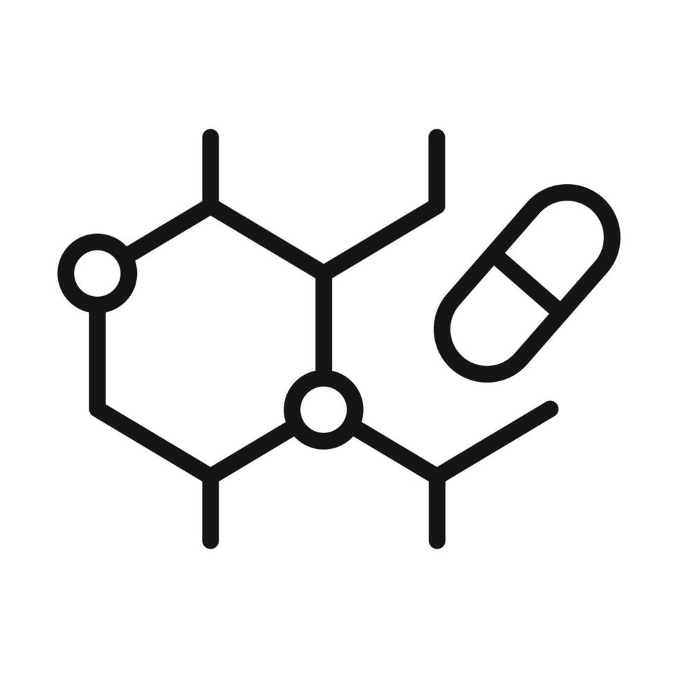 Vitamin amino acids icon mark in filled style vector