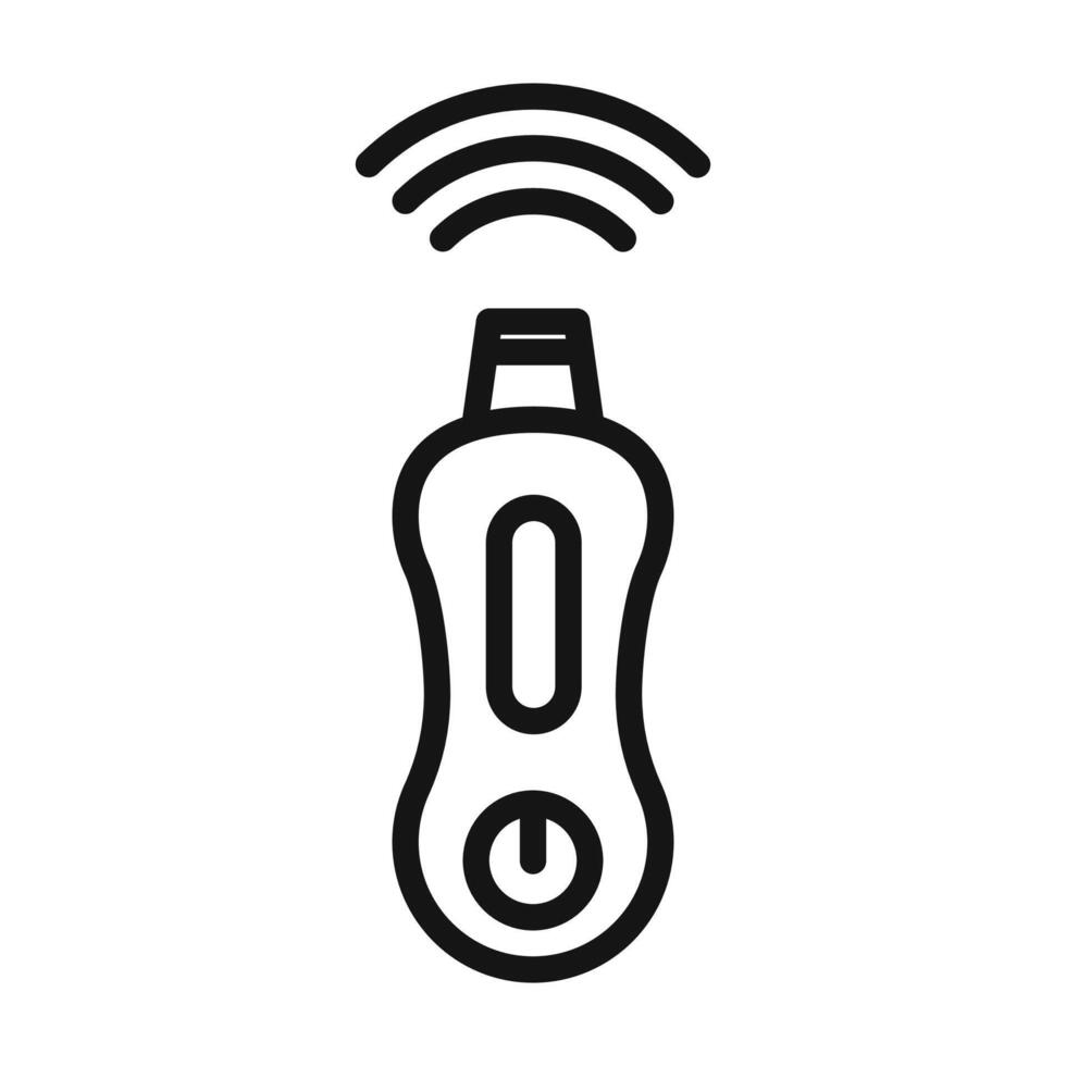 Ultrasonic face skin scrubber icon mark in filled style vector