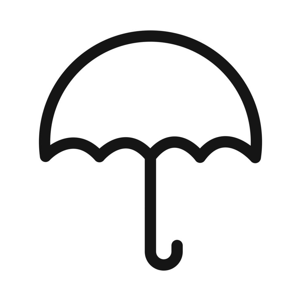 Umbrella icon mark in filled style vector