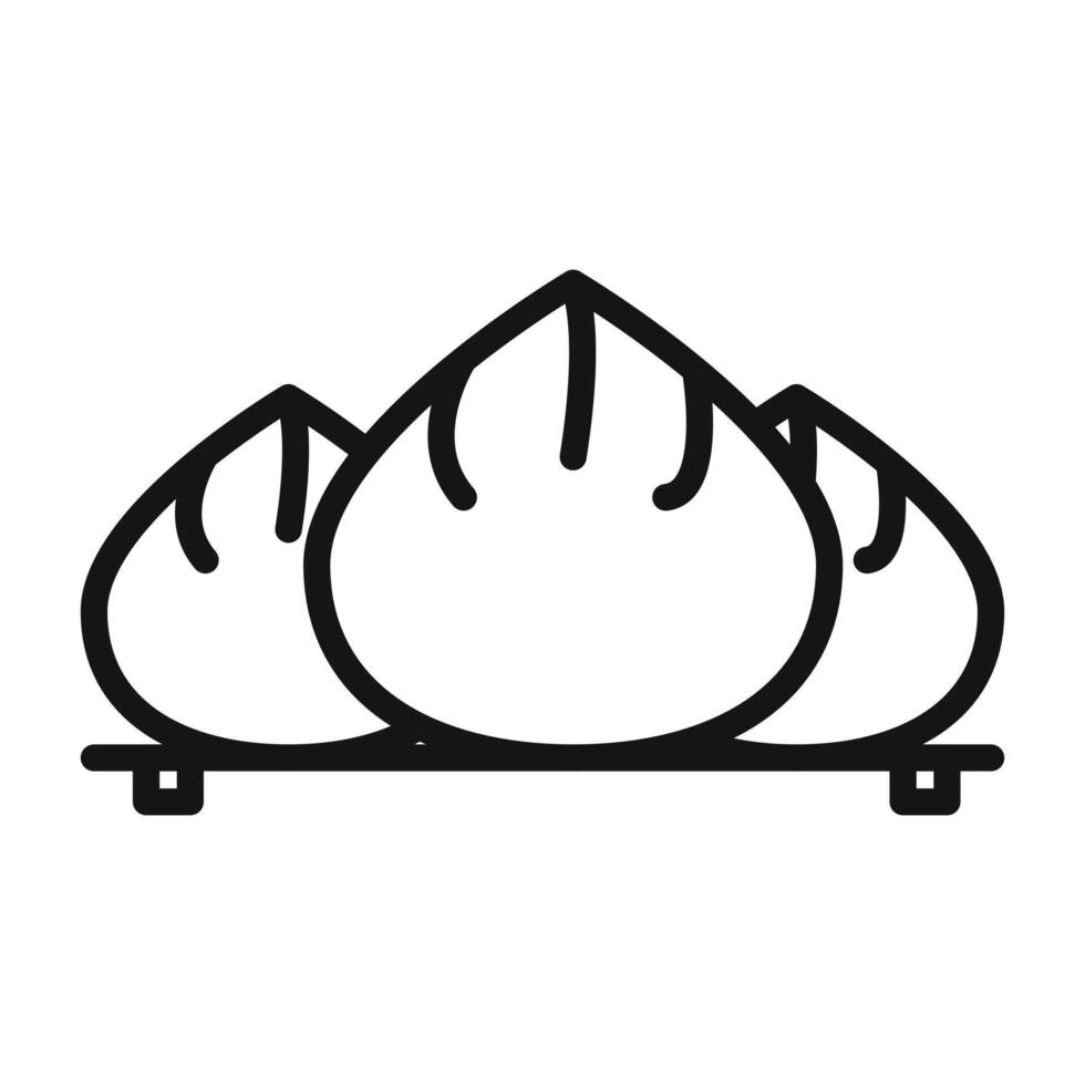 wonton icon mark in filled style vector