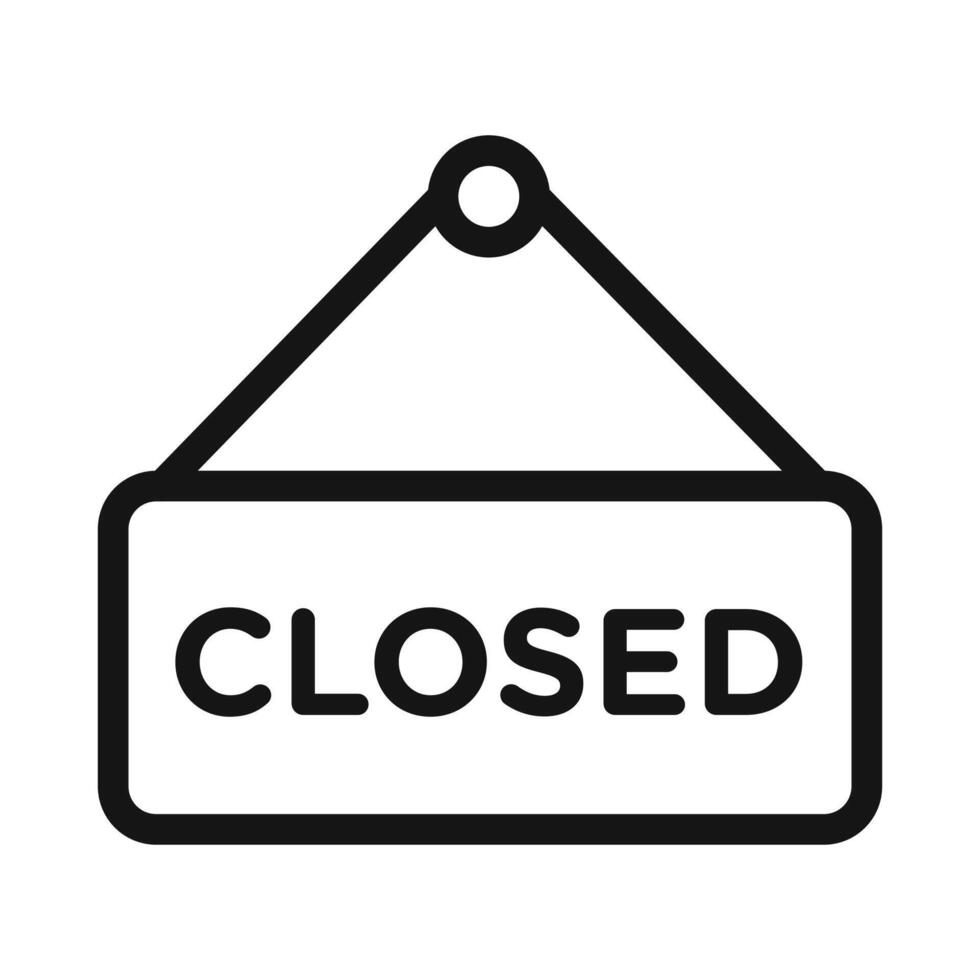 Closed Sign Symbol mark in filled style vector