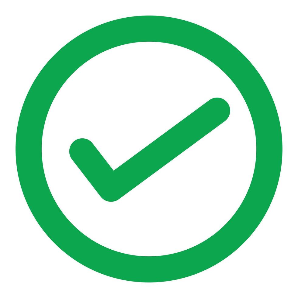Check sign Symbol mark in filled style vector