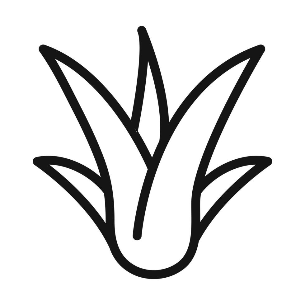 Aloe vera Symbol mark in filled style vector