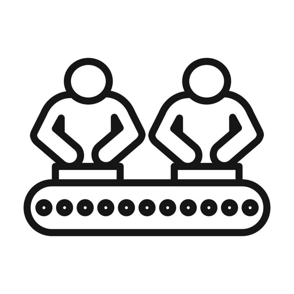 Assembly line Symbol mark in filled style vector