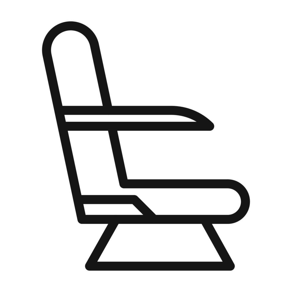 Airplane seat Symbol mark in filled style vector