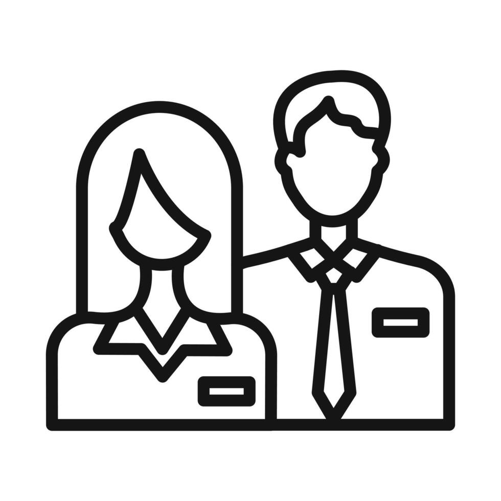 Company staff Symbol mark in filled style vector