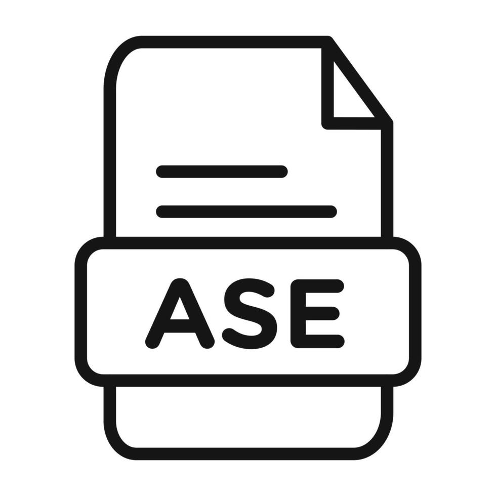 ASE File Document Symbol mark in filled style vector