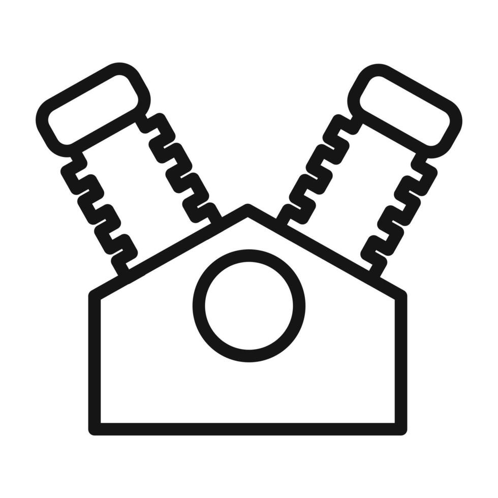 Air compressor pump Symbol mark in filled style vector